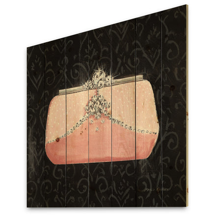 Glam & Fashion Parfum Boudoir II - Posh & Luxe Print on Natural Pine Wood