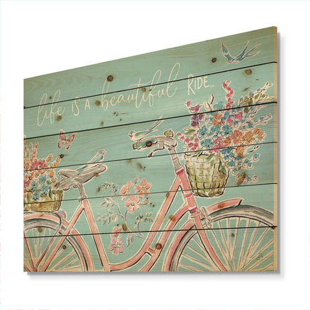Sparrow Spring III Crop - Traditional Print on Natural Pine Wood