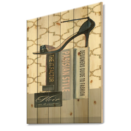 Glam fashion High Heels IX - Fashion Print on Natural Pine Wood