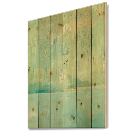 Dreaming of the Shore I - Nautical & Coastal Print on Natural Pine Wood