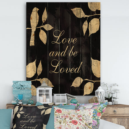 Love and Be Loved Cottage Collage - Lake House Print on Natural Pine Wood