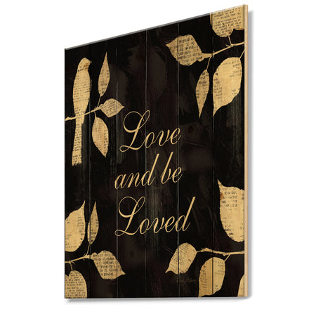 Love and Be Loved Cottage Collage - Lake House Print on Natural Pine Wood