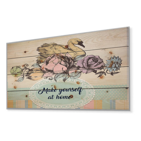 Make yourself at Home - Textual Entrance Art on Wood Wall Art
