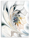 White Stained Glass Floral Art - Large Floral Wall Art Canvas