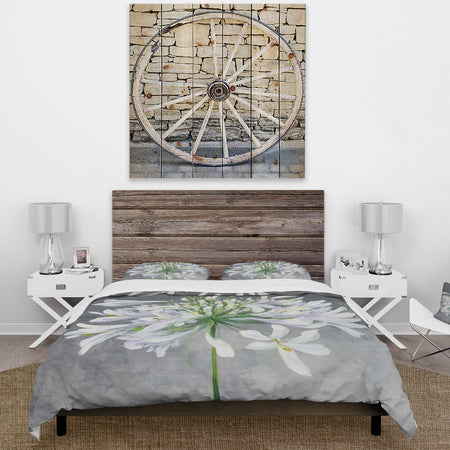 Flower Cleome Splash I - Cottage Duvet Cover Set