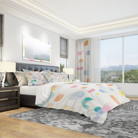 Joy Geometric Simple - Geometric Duvet Cover Set