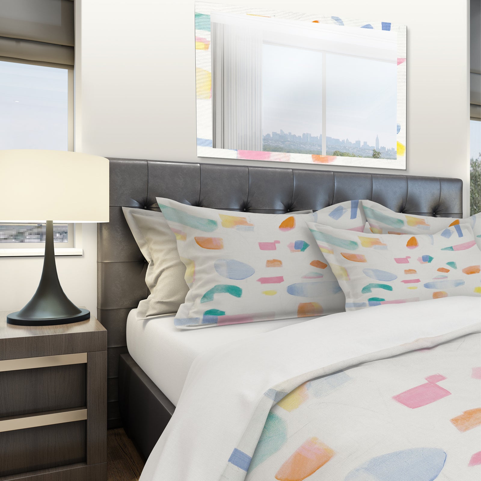 Joy Geometric Simple - Geometric Duvet Cover Set