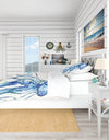 Blue Deep Sea X - Coastal Duvet Cover Set