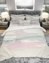 Pink Lifting Fog - Geometric Duvet Cover Set