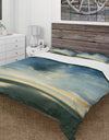 Blue Coastal Sunrise - Cottage Duvet Cover Set