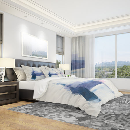 Blue Interlude - Geometric Duvet Cover Set