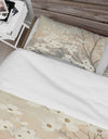 Brown onn Grey Blossoms - Cottage Duvet Cover Set