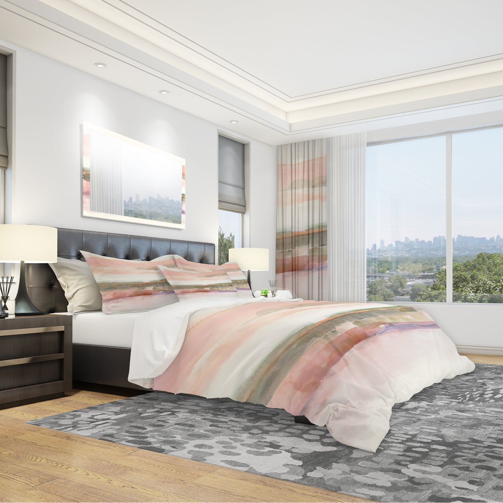 Influence of Line and Color - Geometric Duvet Cover Set