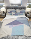 Purple Geometric Bridge I - Geometric Duvet Cover Set