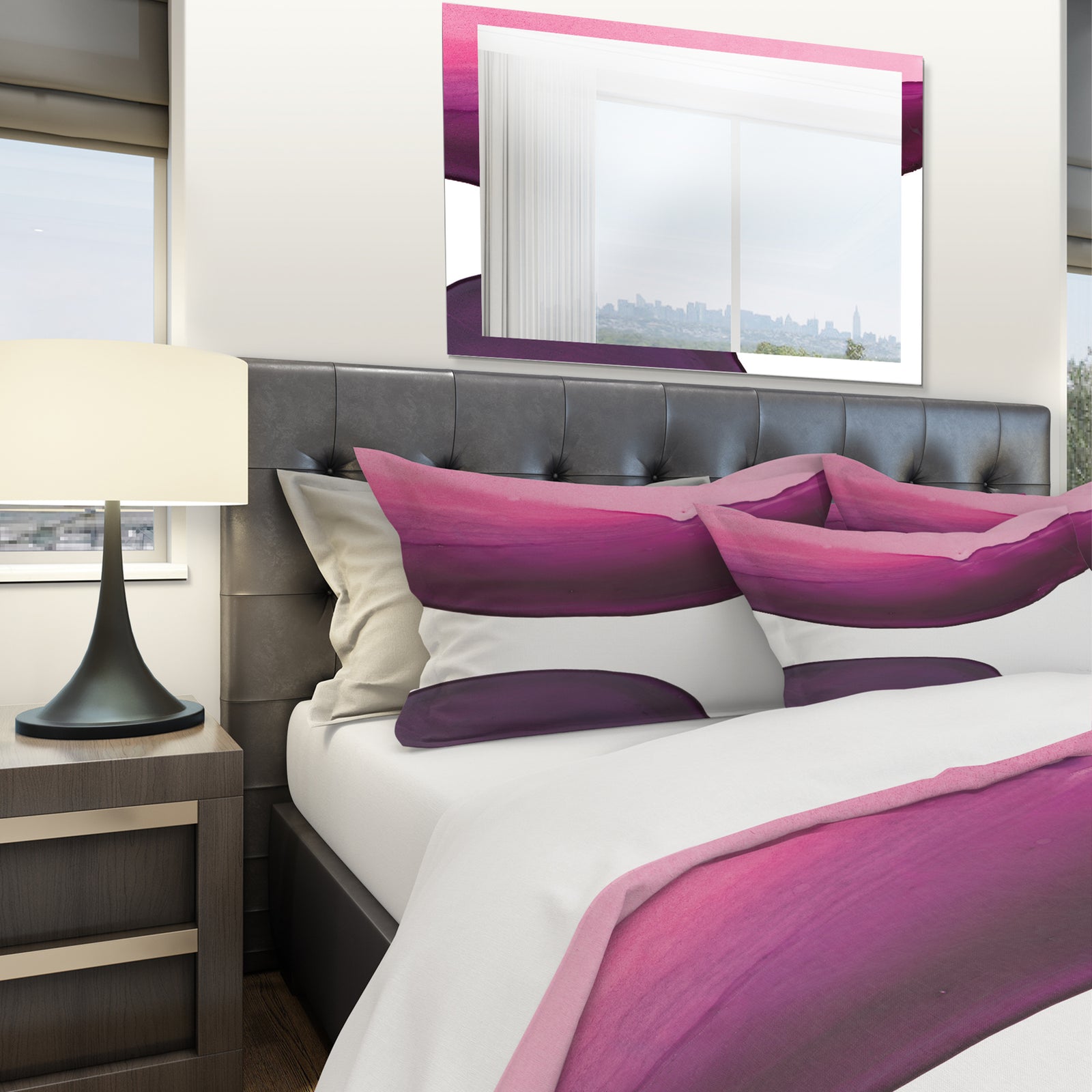 Paint of Magenta Stone - Geometric Duvet Cover Set
