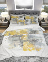 Moving In and Out of Traffic II Yellow Grey - Geometric Duvet Cover Set