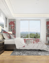 Moving In and Out of Traffic I Red Grey - Geometric Duvet Cover Set