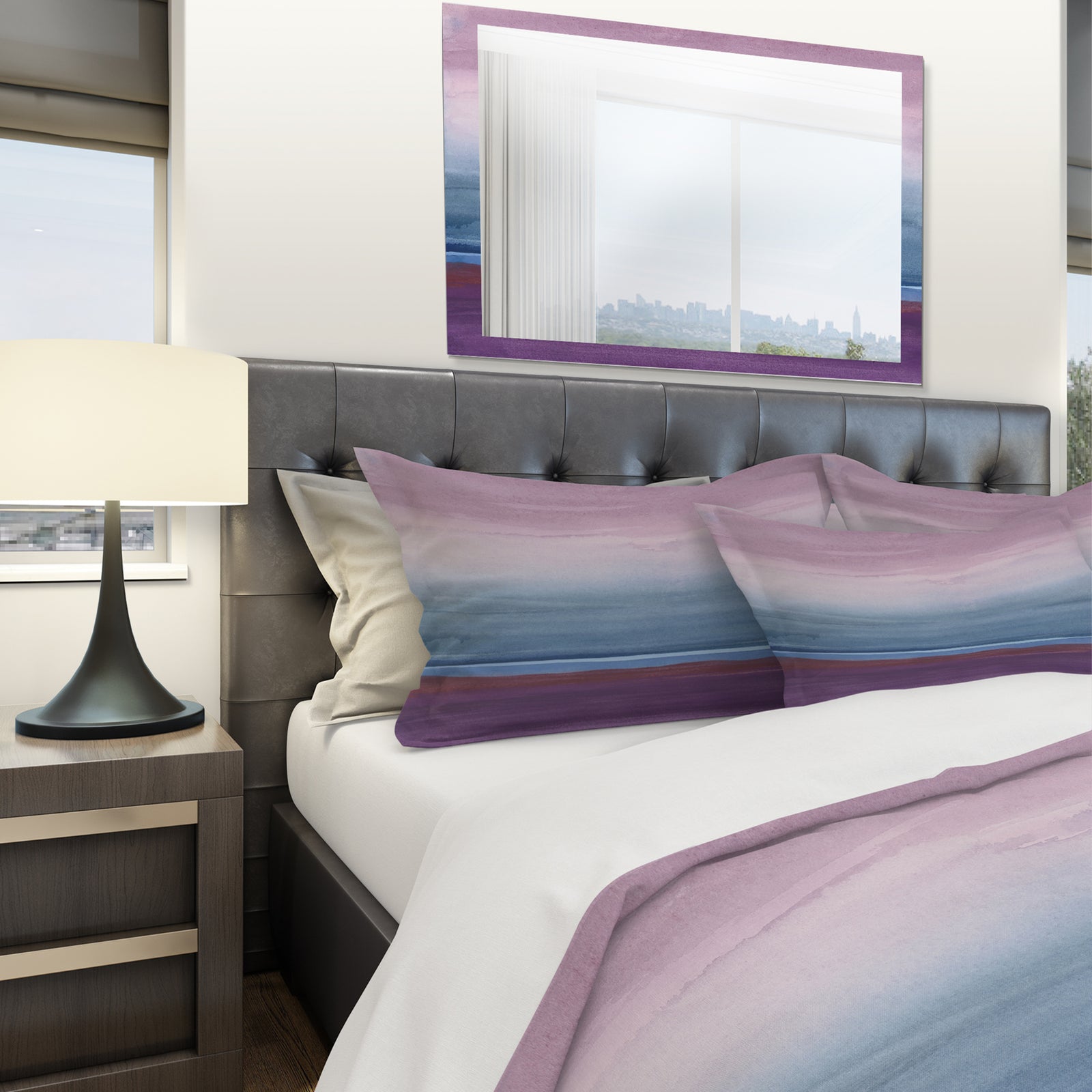 Purple Rock landscape III - Geometric Duvet Cover Set