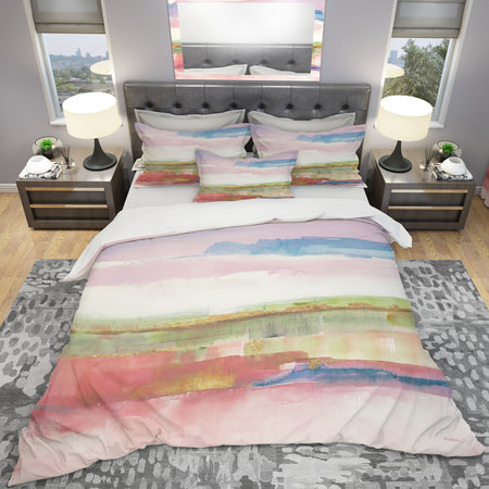 Influence of Line and Color Gold Bright - Geometric Duvet Cover Set
