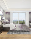 Midnight at the Lake III Amethyst and Grey - Geometric Duvet Cover Set