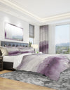 Midnight at the Lake II Amethyst and Grey - Geometric Duvet Cover Set