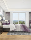 Midnight at the Lake II Amethyst and Grey - Geometric Duvet Cover Set