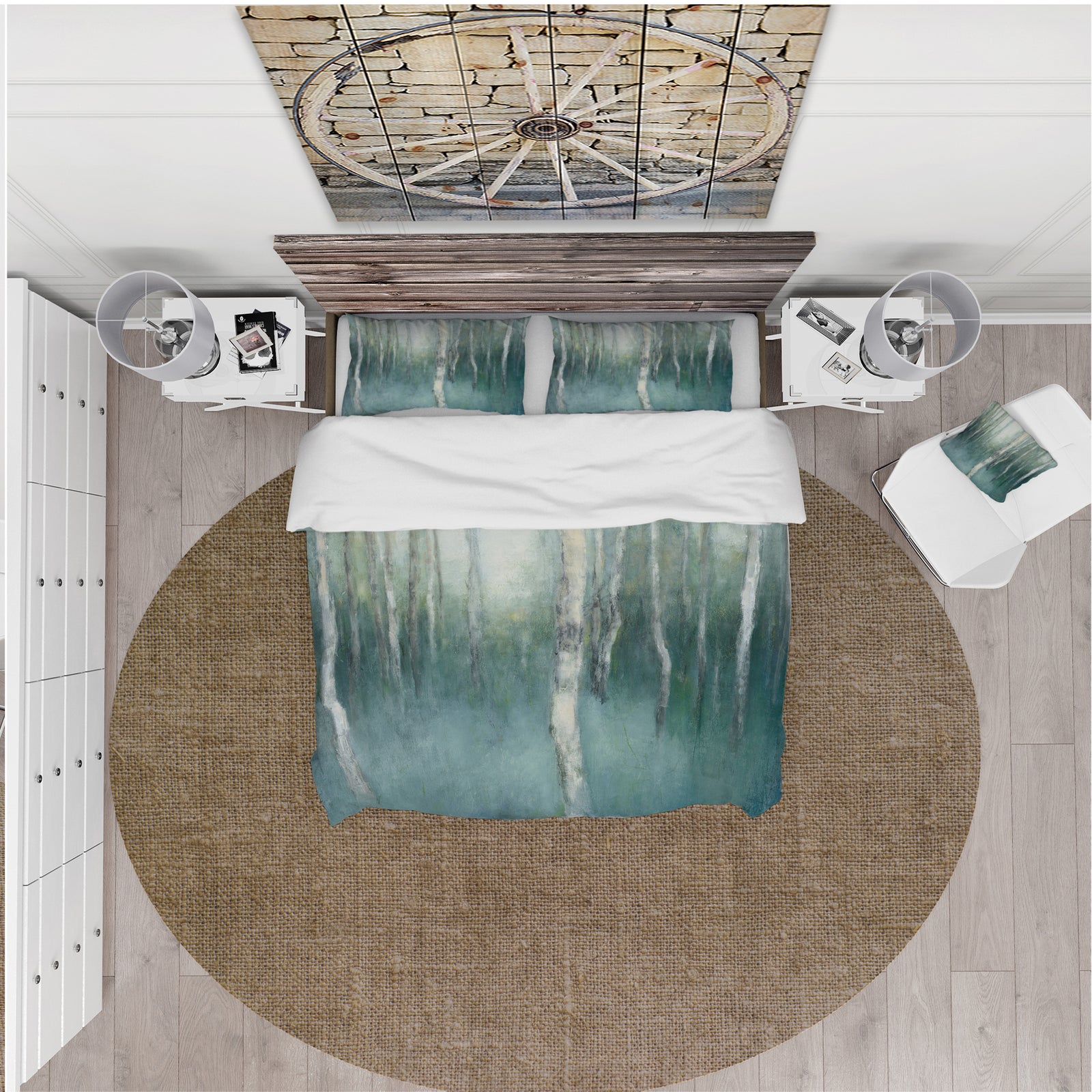 Green Forest Dream - Cottage Duvet Cover Set