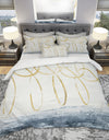 Gold Abstract Geometric Shape - Geometric Duvet Cover Set