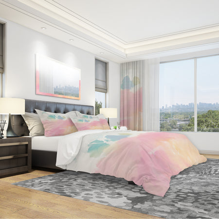 Pink Dream - Geometric Duvet Cover Set