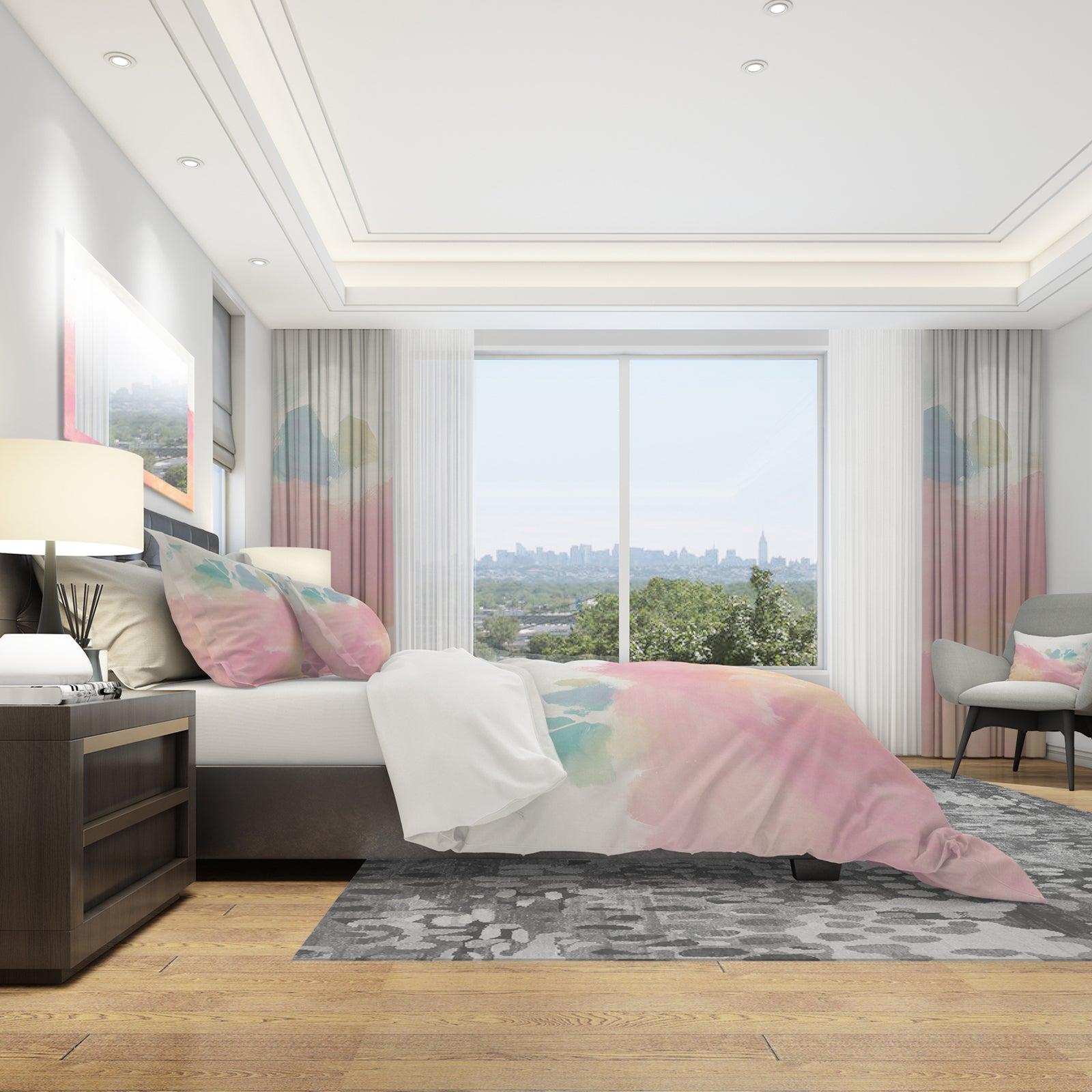 Pink Dream - Geometric Duvet Cover Set