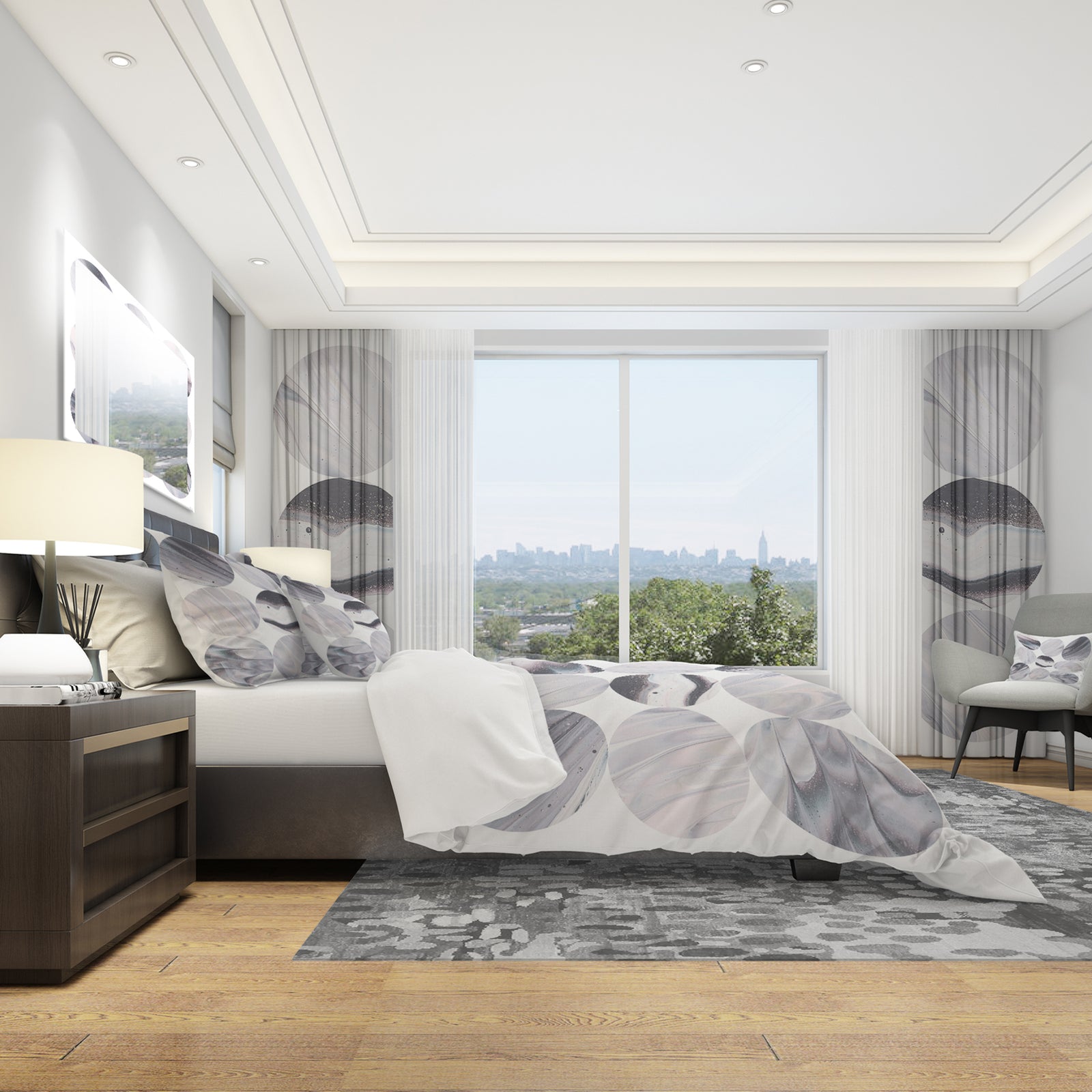 Circle Marble III - Geometric Duvet Cover Set