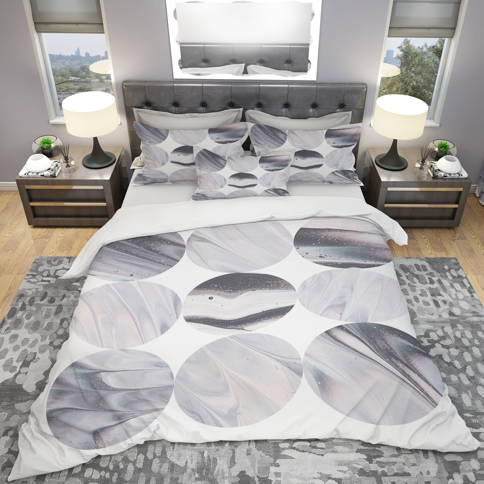 Circle Marble III - Geometric Duvet Cover Set