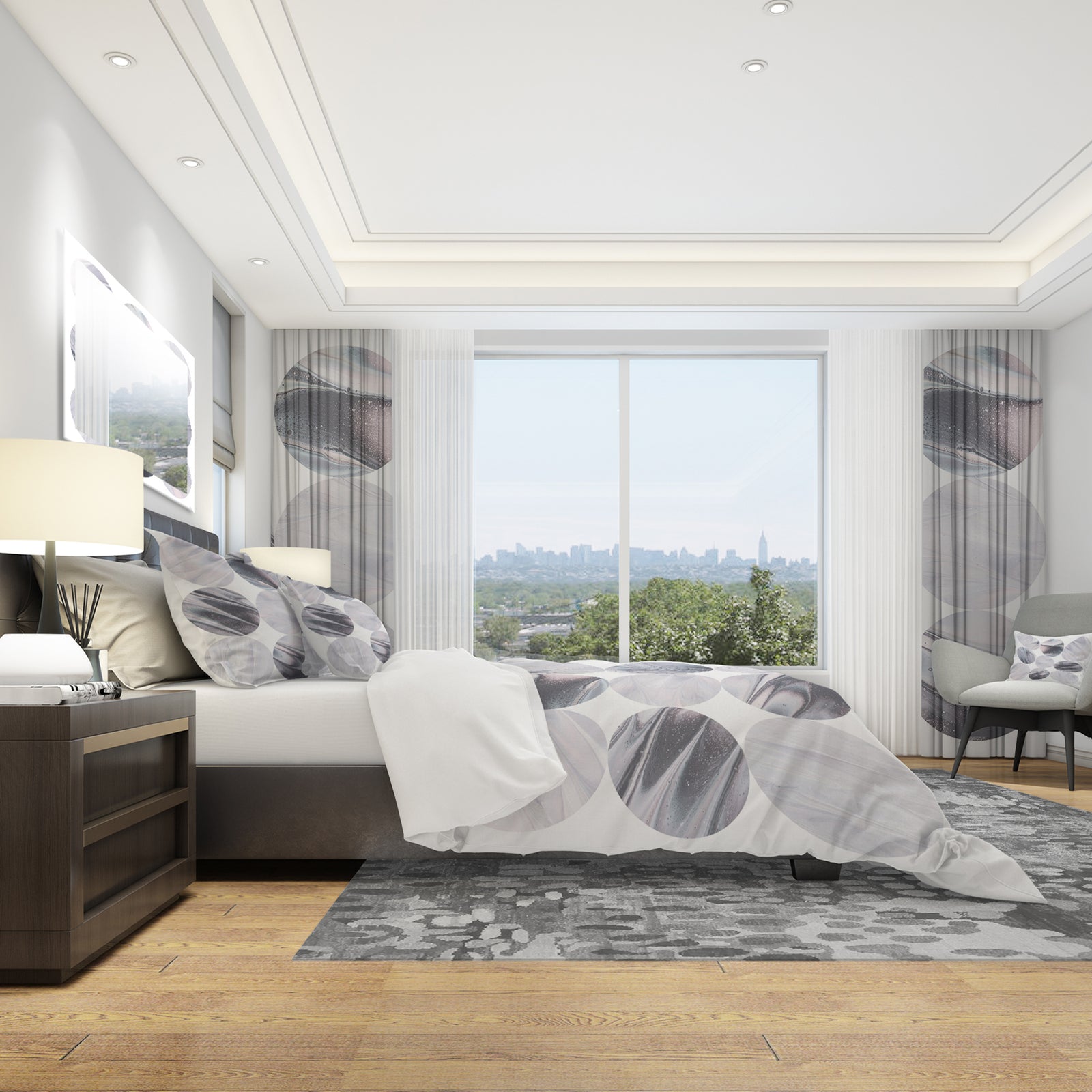 Circle Marble IV - Geometric Duvet Cover Set
