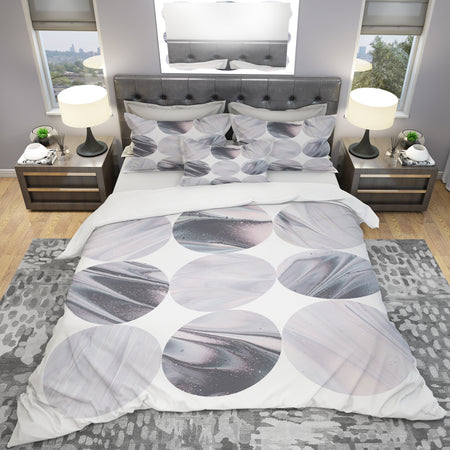 Circle Marble IV - Geometric Duvet Cover Set
