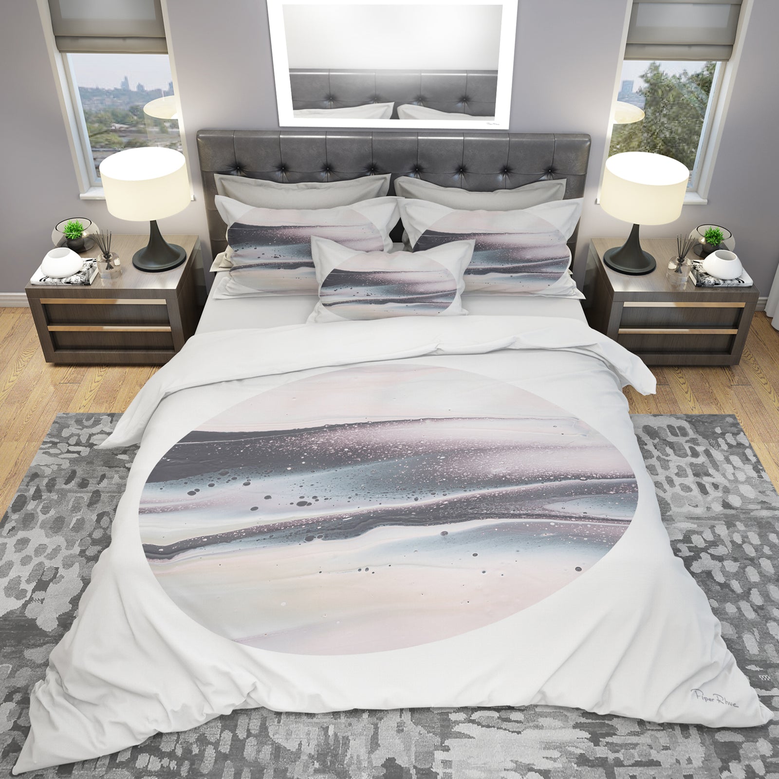 Circle Marble I - Geometric Duvet Cover Set