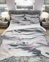 Grey Marbling V - Geometric Duvet Cover Set