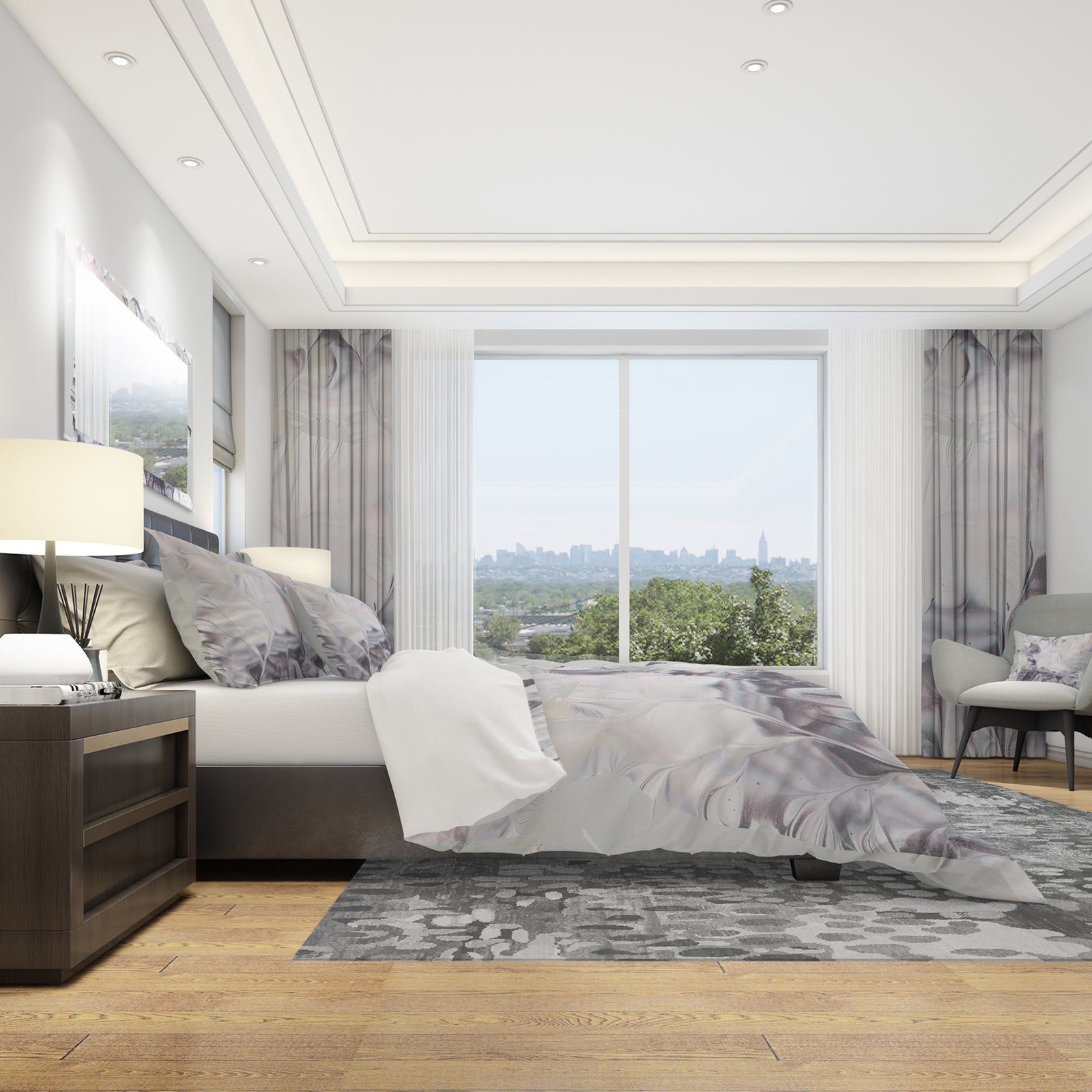 Light and Shadow I - Geometric Duvet Cover Set