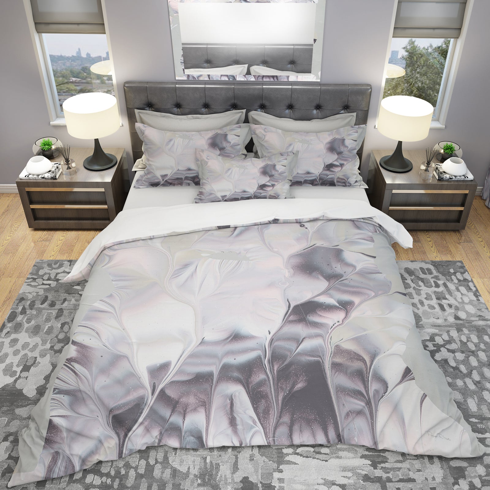 Light and Shadow I - Geometric Duvet Cover Set