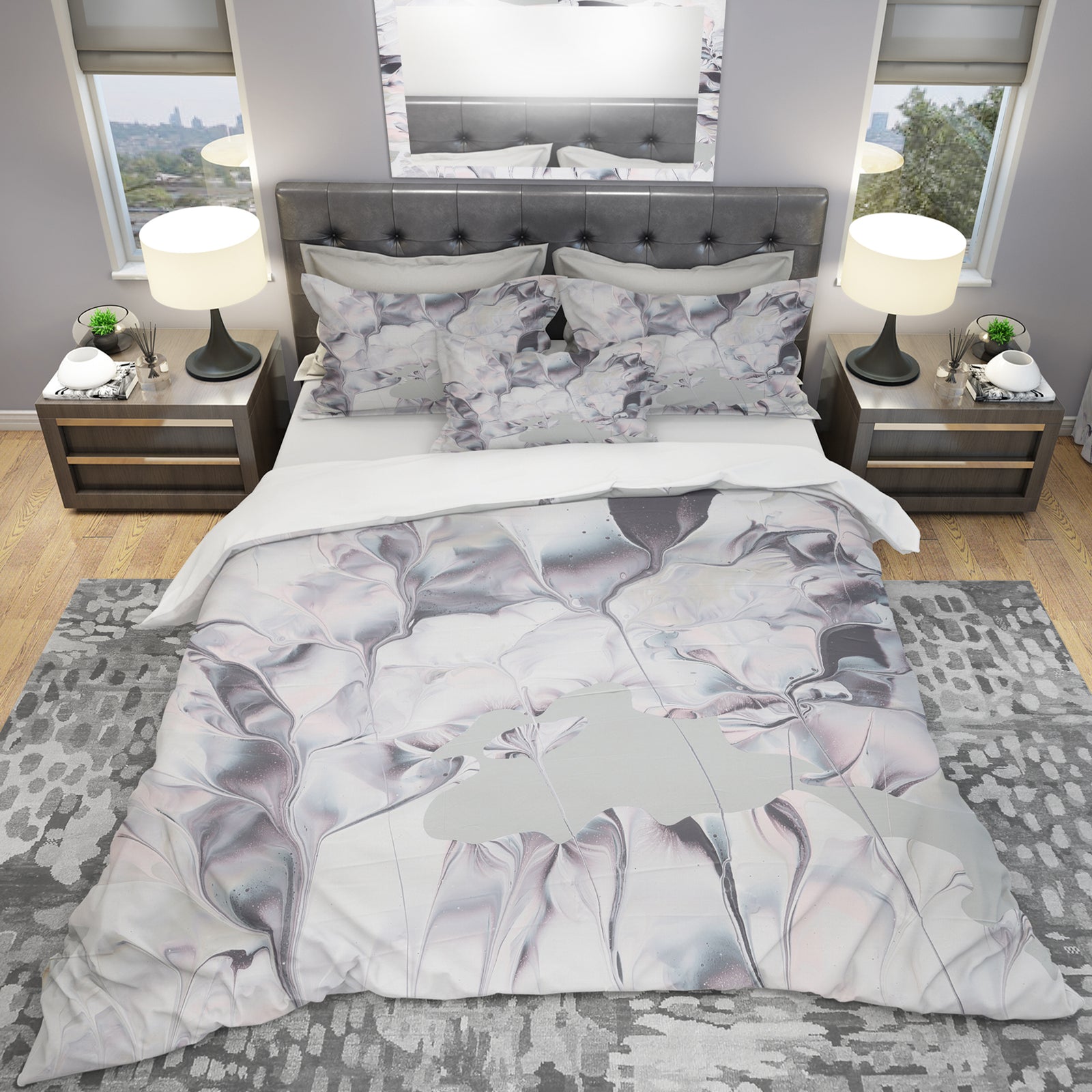 Light and Shadow III - Geometric Duvet Cover Set