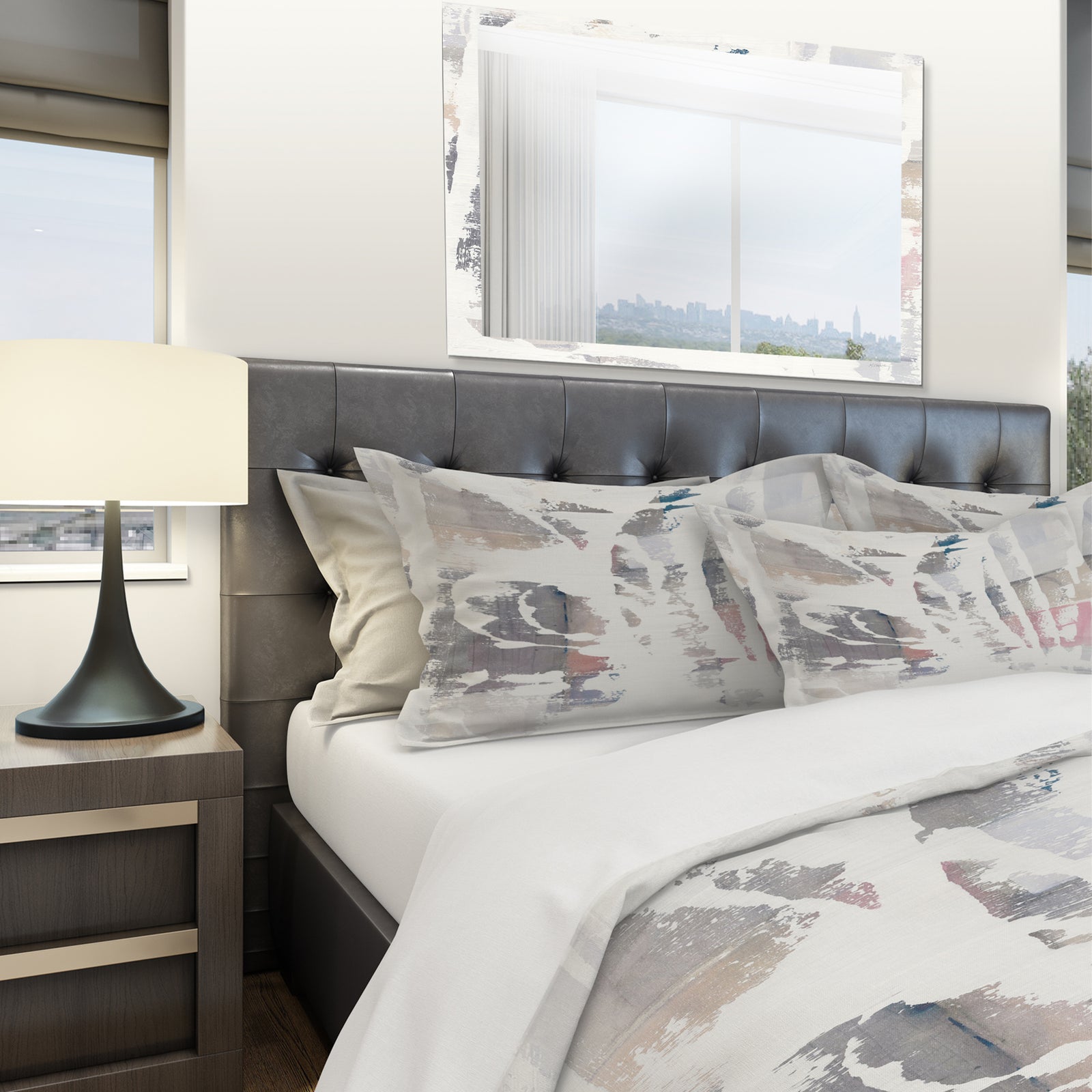 White Out Geometric - Geometric Duvet Cover Set