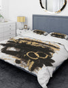 Gold and Black drift II - Glam Duvet Cover Set