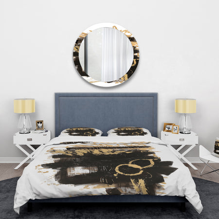 Gold and Black drift II - Glam Duvet Cover Set
