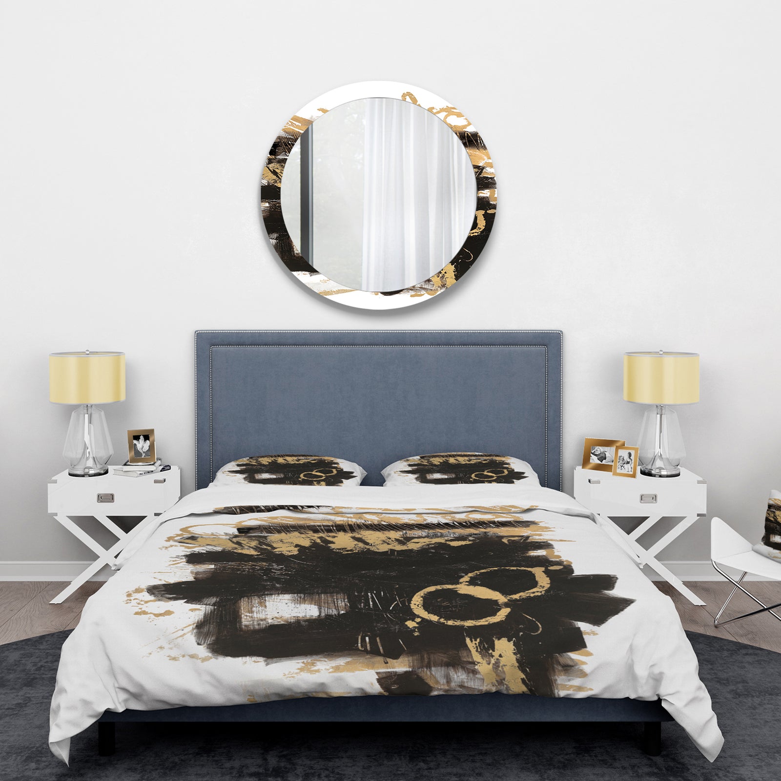 Gold and Black drift II - Glam Duvet Cover Set