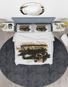 Gold and Black drift II - Glam Duvet Cover Set