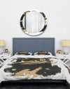 Gold and Black drift I - Glam Duvet Cover Set