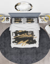 Gold and Black drift I - Glam Duvet Cover Set