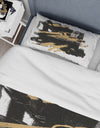 Gold and Black drift I - Glam Duvet Cover Set