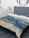 Coast Blue Sea Waves Watercolour - Traditional Duvet Cover Set