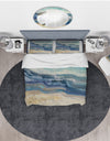 Coast Blue Sea Waves Watercolour - Traditional Duvet Cover Set