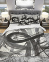 Black and White Minimalistic Painting - Geometric Duvet Cover Set